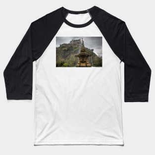 Castle and Fountain Baseball T-Shirt